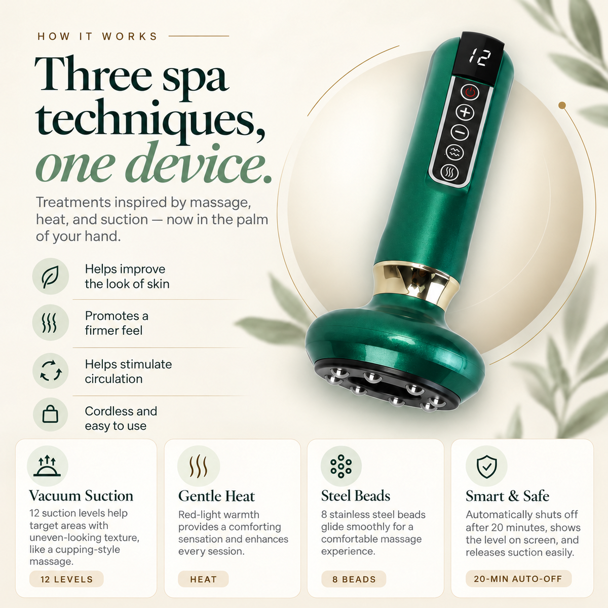Satinlune 3-in-1 Anti-Cellulite Massager